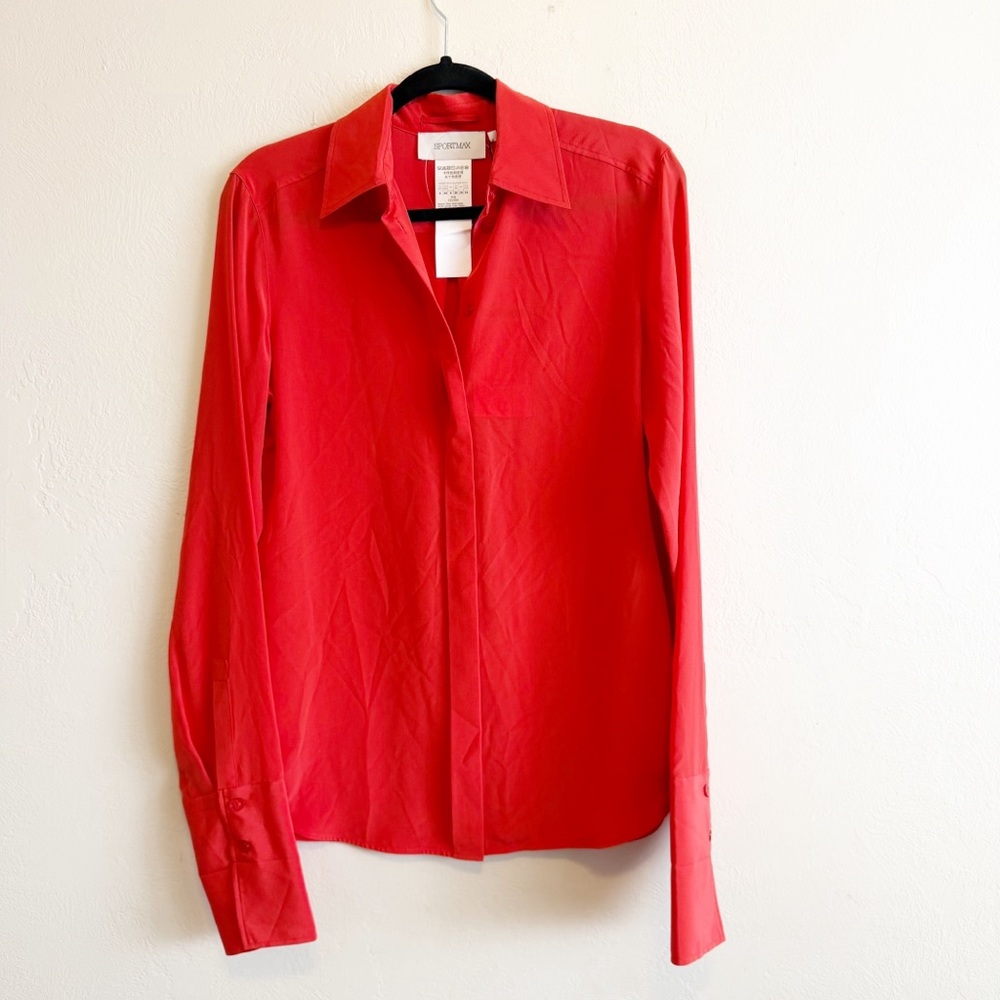 SPORTMAX Gemona Shirt Blouse in Silk size 6